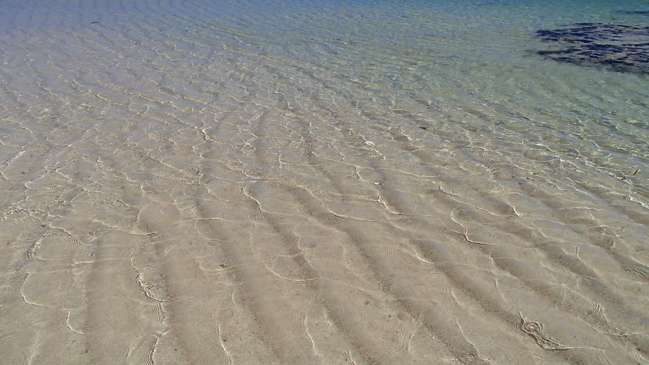 Ripple marks on sand flat